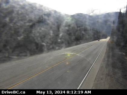 Hwy-3 at Allison Pass, 10 km west of Manning Park resort area, looking east. (elevation: 1343 metres) Traffic Camera
