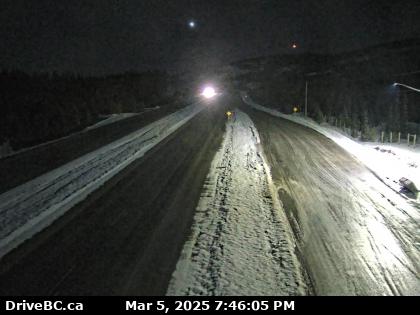 Hwy-97C (Okanagan Connector), about 25 km east of Hwy-5A/97C Jct, looking west. (elevation: 1621 metres) Traffic Camera