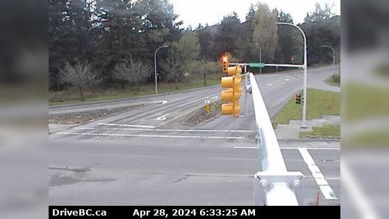 Lantzville › West: Hwy 19, at Aulds Rd in Nanaimo, looking west Traffic Camera