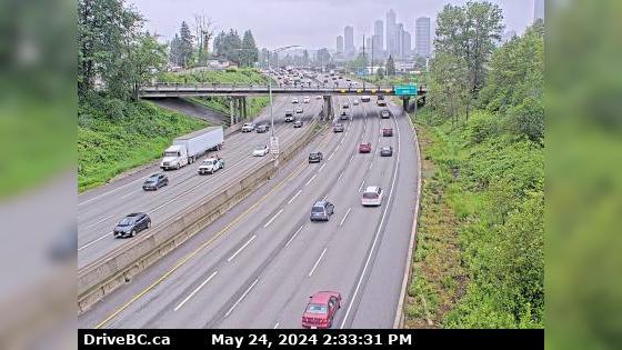 Traffic Cam Burnaby › West: Hwy 1 at Douglas Rd overpass, looking west Player