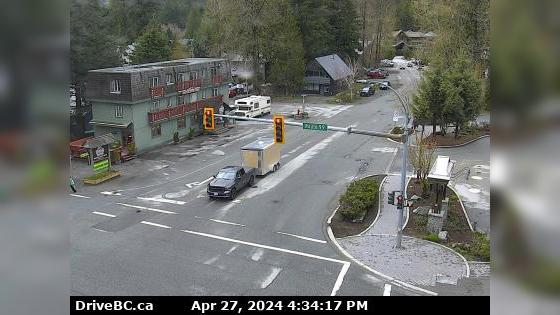 Whistler Creekside › West: Hwy 99, in Whistler at Lake Placid Rd, looking west Traffic Camera