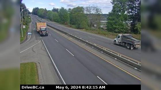 Area E › North: Hwy 19 at the Nanoose Rest Area, looking north Traffic Camera