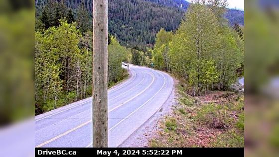 Traffic Cam Area D › West: Hwy 4 about 37 km west of Port Alberni at turn off for Taylor River Rest Area, looking west Player