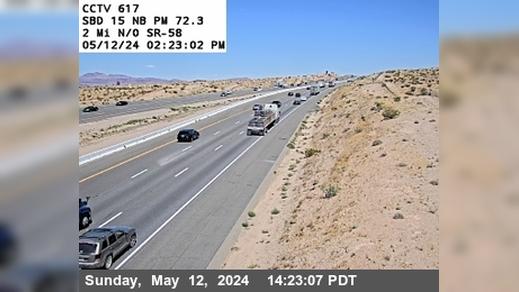 Traffic Cam Barstow › North: I-15 : (617) N/O L St Player