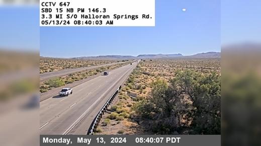 San Bernardino › North: I-15 : (647) Halloran Wash Traffic Camera