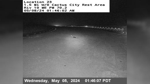Mecca › West: I-10 : (530) 1.5 w/o Cactus City Rest Area Traffic Camera