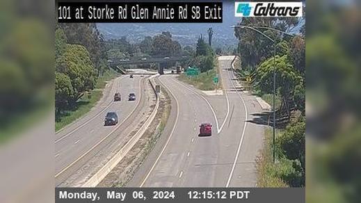 Traffic Cam Goleta › South: US-101 : Glen Annie Road SB Exit Player
