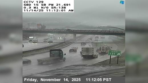 Traffic Cam Cajon Junction › North: I-15 : (129) 0.3 MI N/O RTE 138 Player