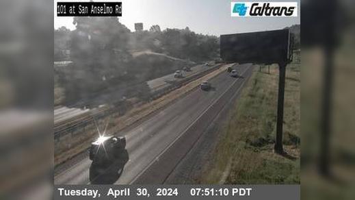 Traffic Cam Atascadero › South: US-101 : San Anselmo Road Player
