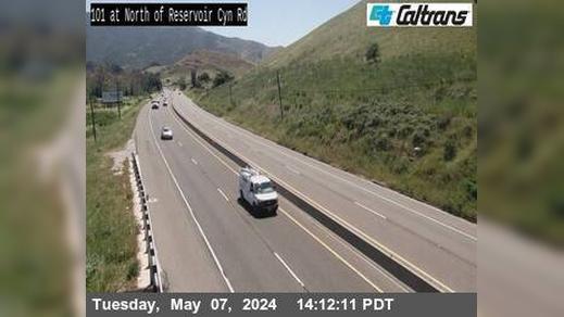 San Luis Obispo › North: US-101 : North of Reservoir Canyon Road Traffic Camera