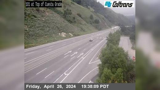 Traffic Cam San Luis Obispo › South: US-101 : Top of Cuesta Grade Player