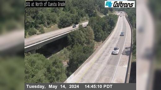 Traffic Cam San Luis Obispo › South: US-101 : North of Cuesta Grade Player