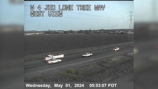 Traffic Cam Brentwood › West: TV225 -- SR-4 : AT EOF LONE TREE WAY Player