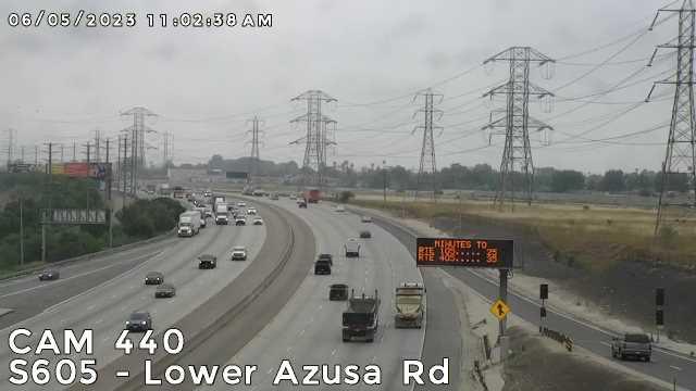 Irwindale › South: Camera 440 :: S605 - LOWER AZUSA RD: PM 22.1 Traffic Camera