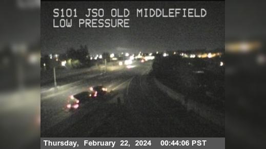 Traffic Cam Mountain View › South: TVC81 -- US-101 : Old Middlefield Way Onramp Player