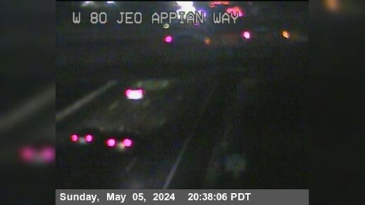 Pinole › West: TV512 -- I-80 : Just East Of Appian Way Traffic Camera