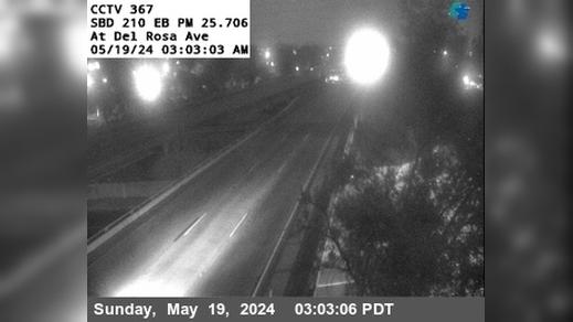 Traffic Cam San Bernardino › East: I-210 : (367) Del Rosa Ave Off Ramp Player