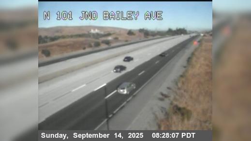 Coyote › North: TVB49 -- US-101 : North Of Bailey Avenue Traffic Camera