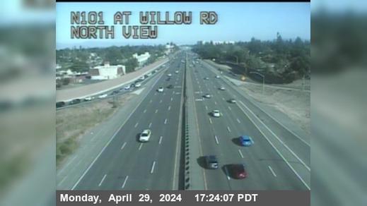 East Palo Alto › North: TV438 -- US-101 : N101 at Willow Rd Traffic Camera