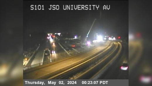 East Palo Alto › South: TV436 -- US-101 : AT JSO UNIVERSITY AV Traffic Camera