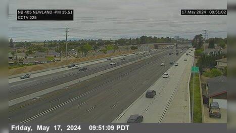 Traffic Cam Westminster › North: I-405 : South of Newland Street Player