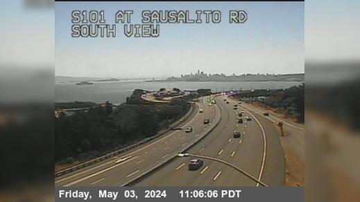 Traffic Cam Sausalito › South: TVE71 -- US-101 - Road Undercross Player
