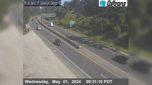 Del Monte › East: SR-68 : West of Josselyn Canyon Road Traffic Camera