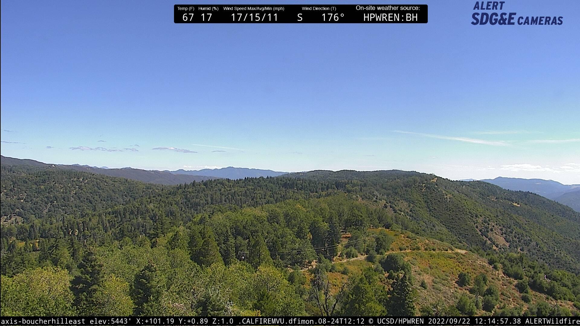 Palomar Mountain: Boucher Hill East Traffic Camera