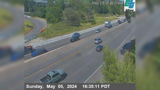 Traffic Cam Capitola › South: SR-1 : 41st Ave Southbound Onramp Player