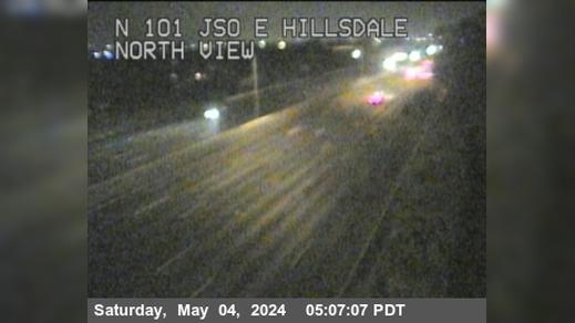 Traffic Cam San Mateo › North: TV425 -- US-101 : Just South of East Hillsdale Blvd Player