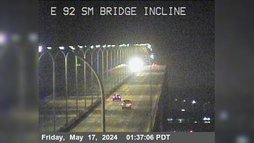 Foster City › East: TVE02 -- SR-92 : San Mateo Bridge Incline Traffic Camera
