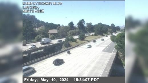 Daly City › North: TVB83 -- I-280 : N280 Hickey BD NB Loop OnRamp Traffic Camera