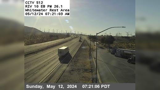 Whitewater › East: I-10 : (512) White Water Rest Area Traffic Camera