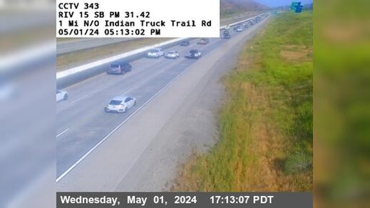Terramor › South: I-15 : (343) 1 Mile North of Indian Truck Trail Road Traffic Camera
