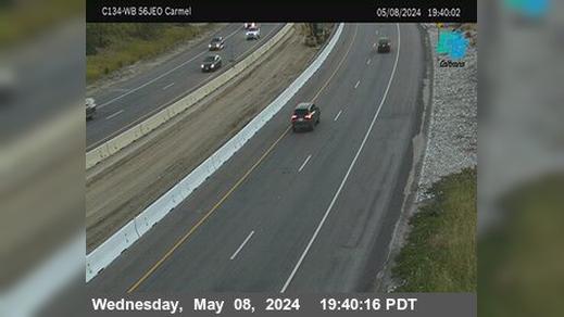 Traffic Cam Carmel Valley › West: C134) SR-56 : Just East Of Carmel Country Road Player