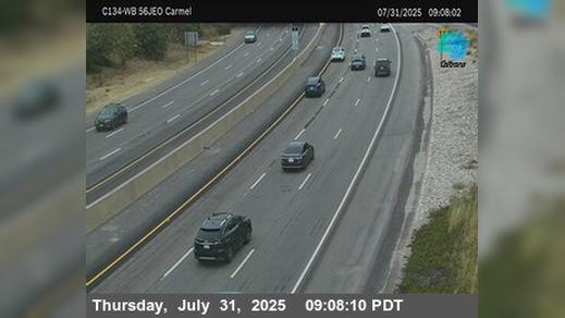 Traffic Cam Carmel Valley › West: C134) SR-56 : Just East Of Carmel Country Road Player