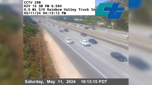 Rainbow › South: I-15 : (298) 0.5 mi S/O - Valley Truck Inspection Station Traffic Camera
