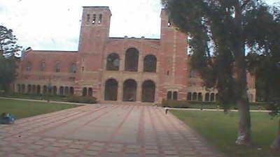 Traffic Cam Los Angeles: UCLA BruinCam - Live view of Dickson Plaza and Royce Hall Player
