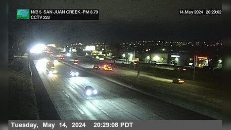 San Juan Capistrano › North: I-5 : Valle Road On (San Juan Creek) Traffic Camera