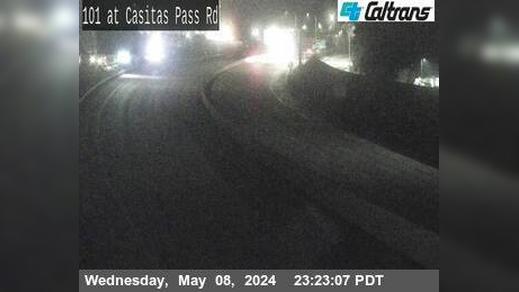 Carpinteria › South: US-101 : South of Casitas Pass Road Traffic Camera