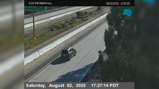 Traffic Cam San Diego › West: C141) SR-56 : Penasquitos Boulevard Player