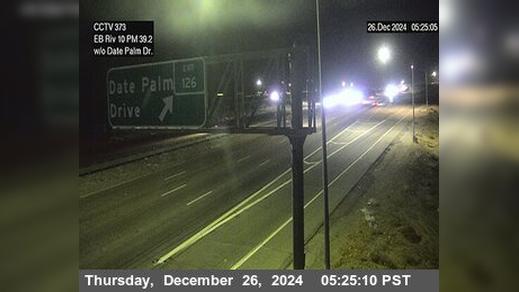 Traffic Cam Cathedral City › East: I-10 : (373) West of Date Palm Drive Player