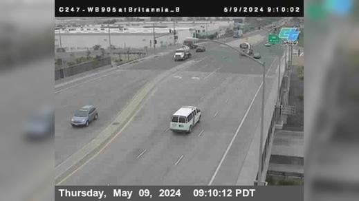 Traffic Cam San Diego › West: C247) I-905 : Britannia Bottom Player