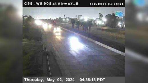 Traffic Cam San Diego › West: C099) WB 905 : Airway Bottom Player