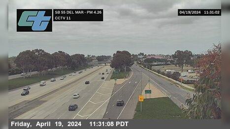 Costa Mesa › South: SR-55 : Del Mar Avenue Traffic Camera