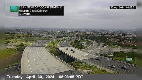 Newport Beach › South: SR-73 : South of Newport Coast Drive B Traffic Camera