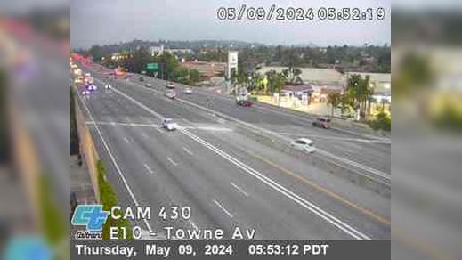 Pomona › East: I-10 : (430) Towne Ave Traffic Camera