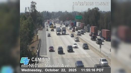 Traffic Cam Rose Hills › North: I-605 : (517) Slauson Ave Player