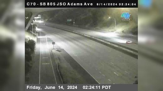 Traffic Cam Normal Heights › South: C070) I-805 : Just South of Adams Ave Player