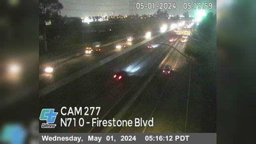 South Gate › North: I-710 : (277) Firestone Blvd Traffic Camera